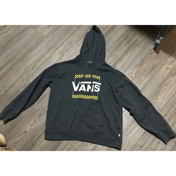 Vans Black Hoodie with Yellow Checkered Logo - Picture 1 of 2